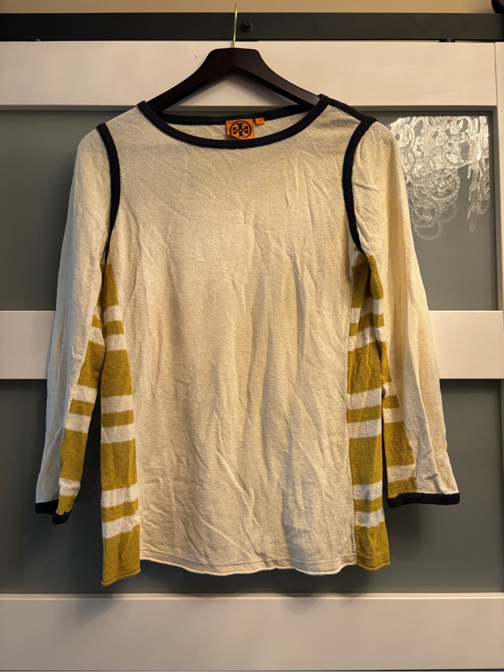 Tory Burch Contrast Trim Knit Top XS